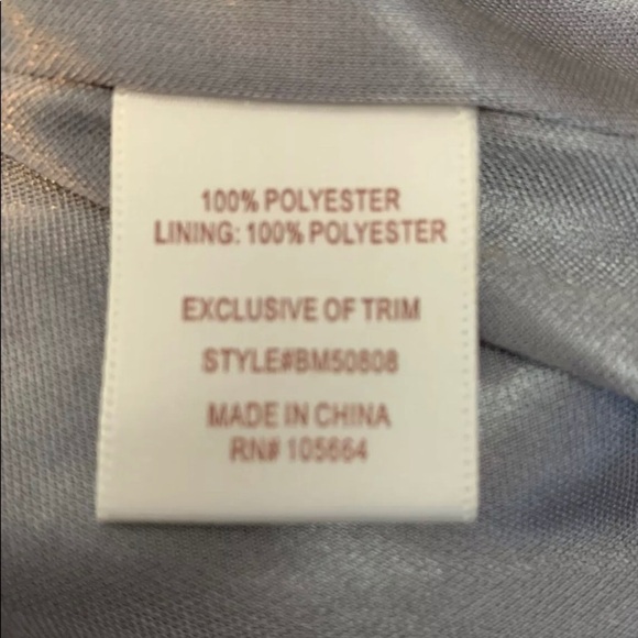 NWT American Glamour by Badgley Mischka| Size Small |Beaded V Neck Gray Blouse - Picture 5 of 6